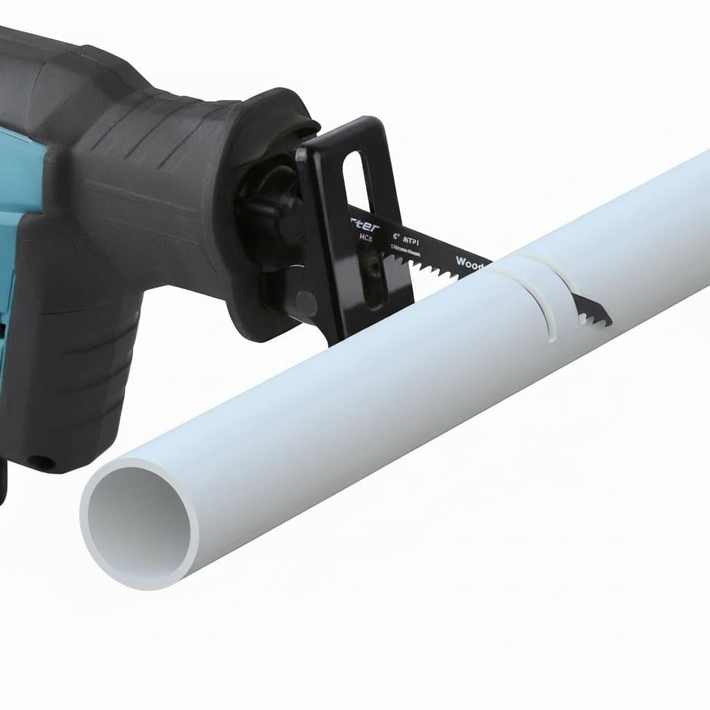 T-Shank jigsaw blades set for cutting wood, plastic, and metal, compatible with Bosch, DEWALT, RYOBI, and Makita saws.