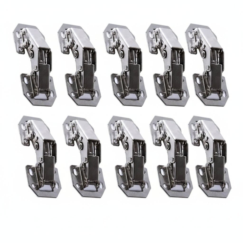 No-Drilling Hydraulic Buffer Hinges | 90 Degree Cabinet Hinges | Soft Close Kitchen Hardware - Image 1