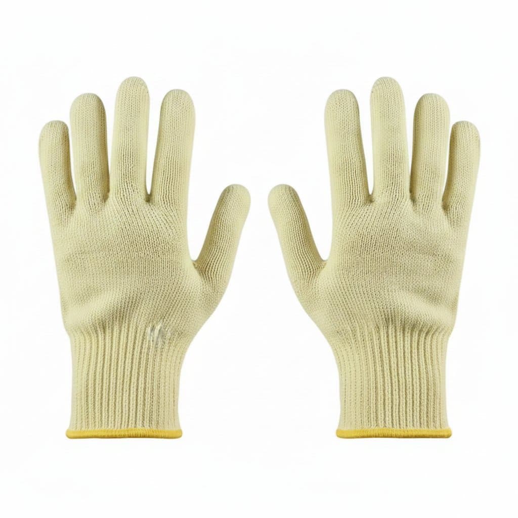 Heat Resistant Gloves, a pair of protective gloves.
