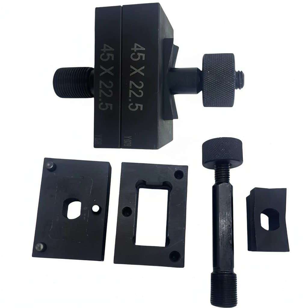 SYK-8/15 stainless steel manual punching die for creating 45x22.5mm square holes in sheet metal with hydraulic punch