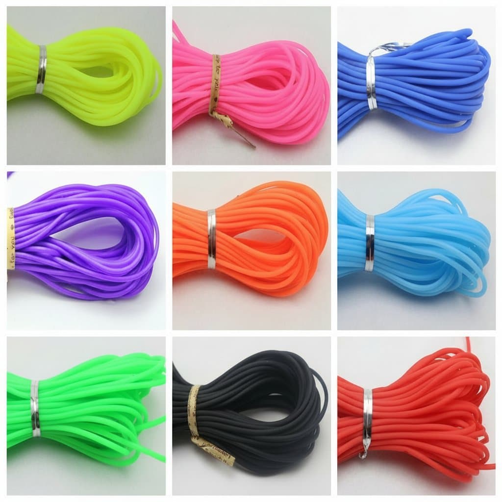 Professional-Grade 2mm Hollow Rubber Tubing | 10-Meter Spool for Jewelry & Crafting