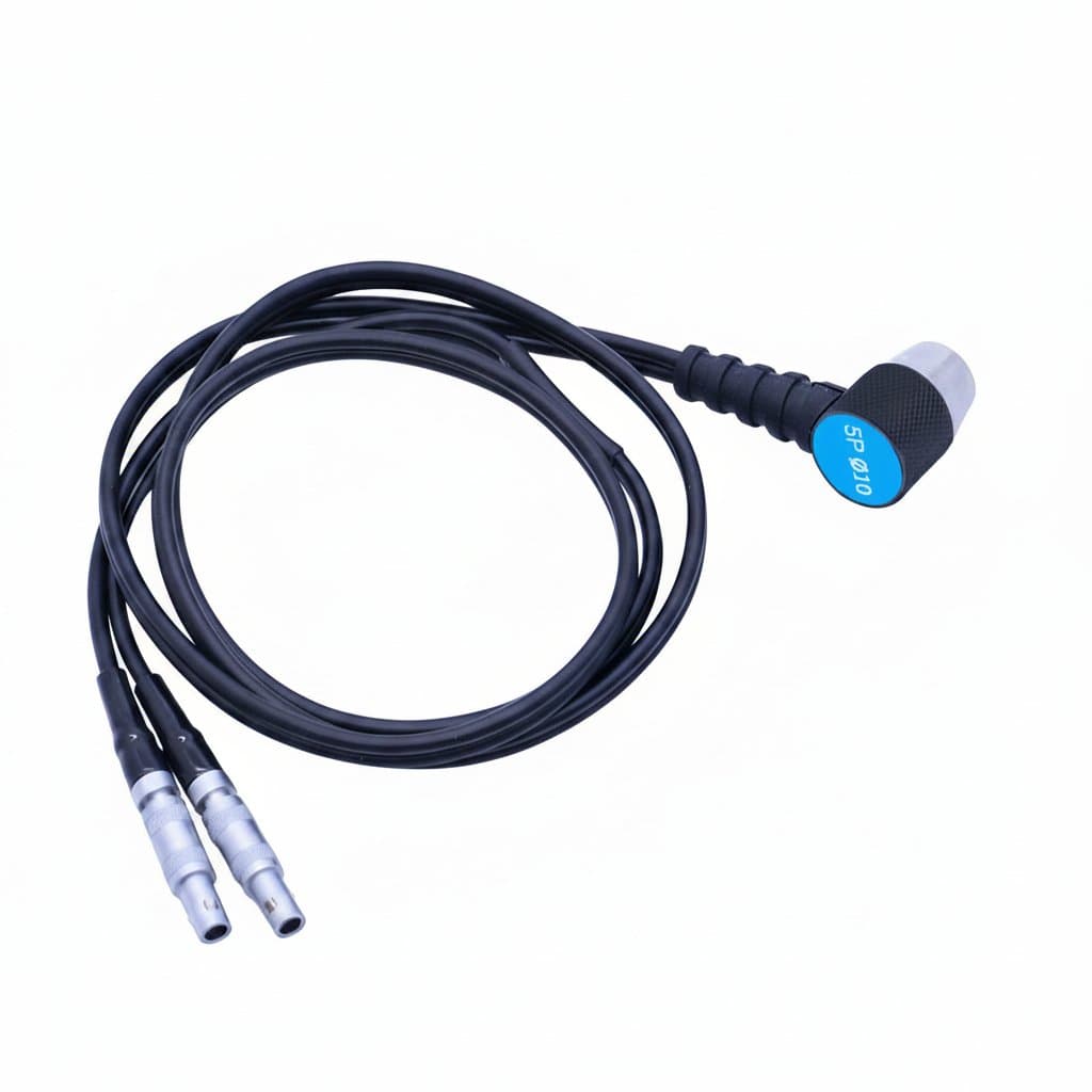 Universal 5PM10 ultrasonic thickness gauge probe compatible with GM100, GM130, GT1100, GT1130, and WT100A models for non-destructive testing applications.