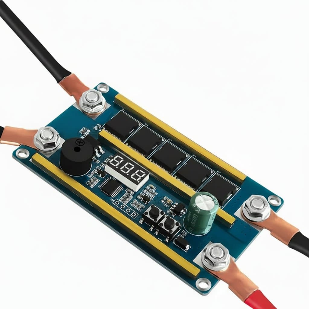 99 Gears 12V Digital Spot Welder Kit with adjustable power control pen, board, and nickel sheets for 18650 lithium battery assembly.