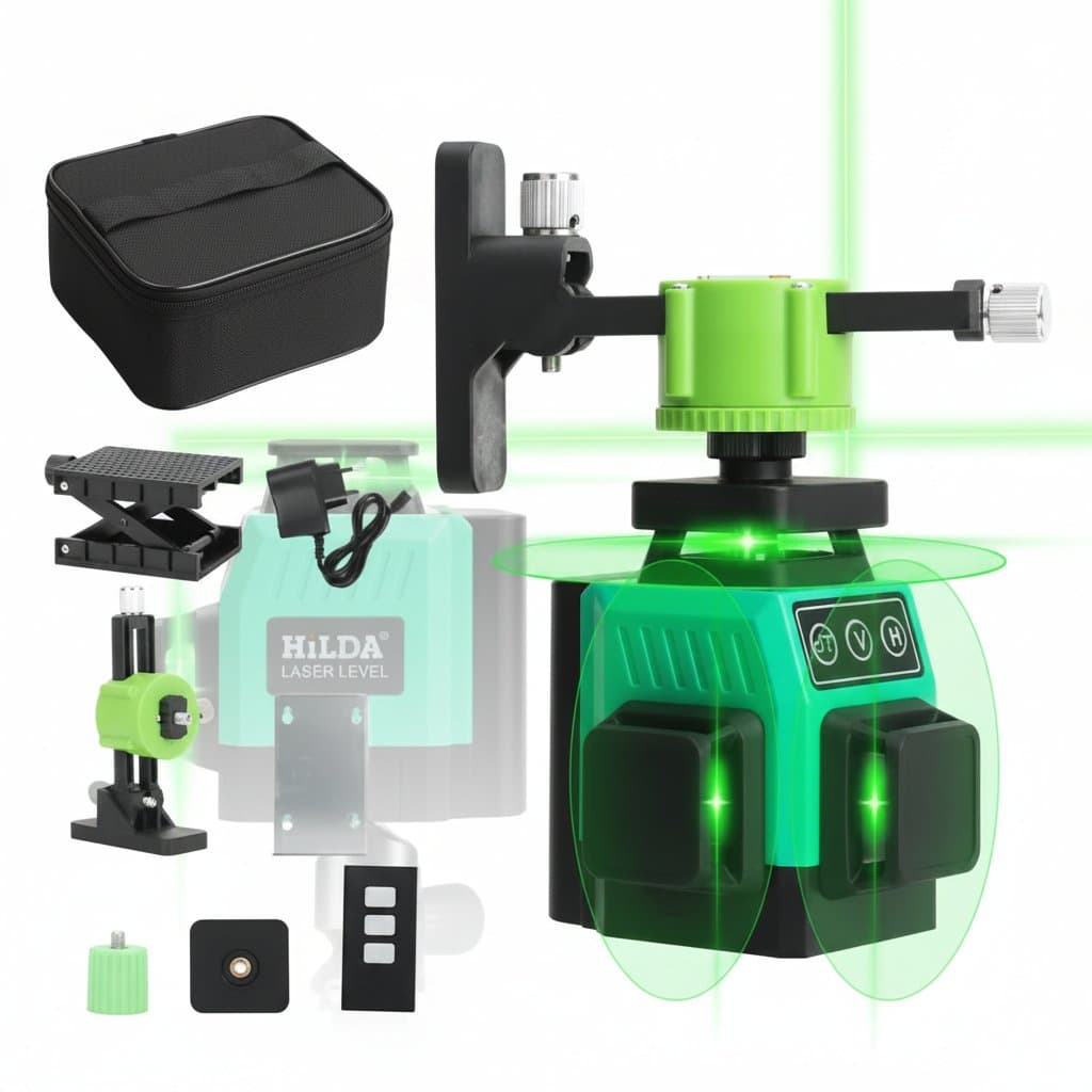 Laser Level | 3D Self-Leveling Green Beam | 12 Lines, 360° Horizontal & Vertical - Professional Grade Tool