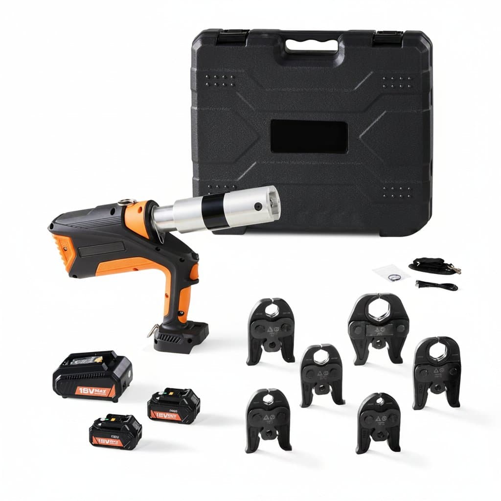 18V Brushless Pro Press Tool | 1/2 to 2 Capacity for Stainless Steel, Copper & PEX | 6-Jaw Kit