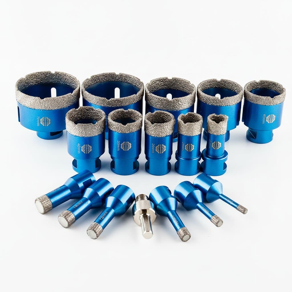 Diamond Core Drill Bit Set | M14 Thread | 6-70mm for Porcelain, Granite & Marble