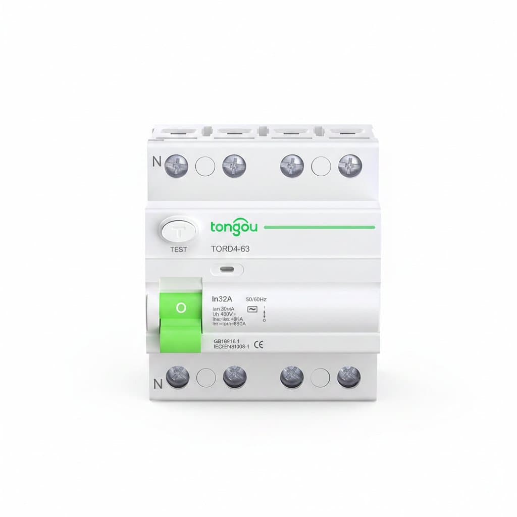 4-Pole RCCB Safety Switch | 40A 230V Residual Current Breaker | 6KA Surge Protection