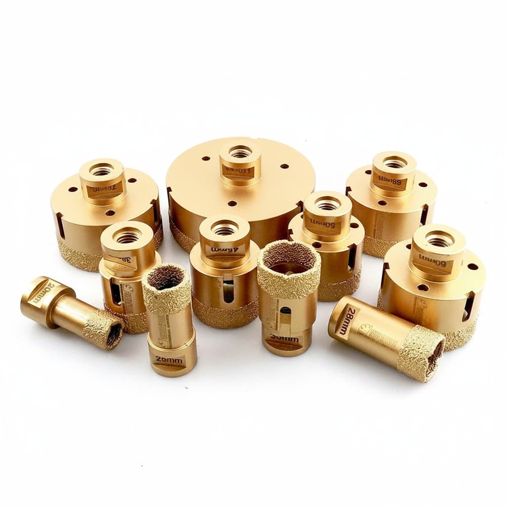 SHDIATOOL Diamond Core Drill Bit for tile and stone, featuring M14 thread and sizes from 6mm to 115mm for precise holes in ceramic, marble, and porcelain.