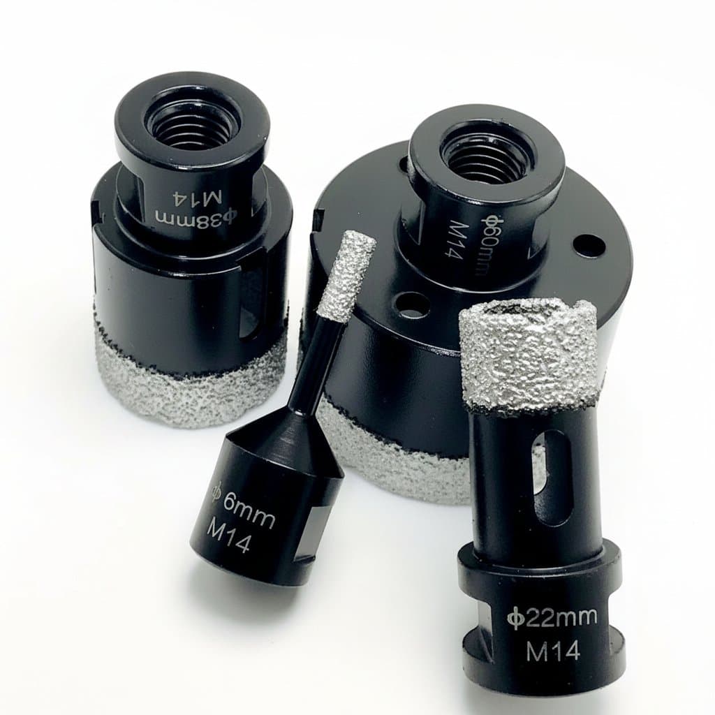 RSMXYO 1pc Diamond Core Drill Bit for ceramic tile, granite, and marble with M14 thread for precise, clean holes.