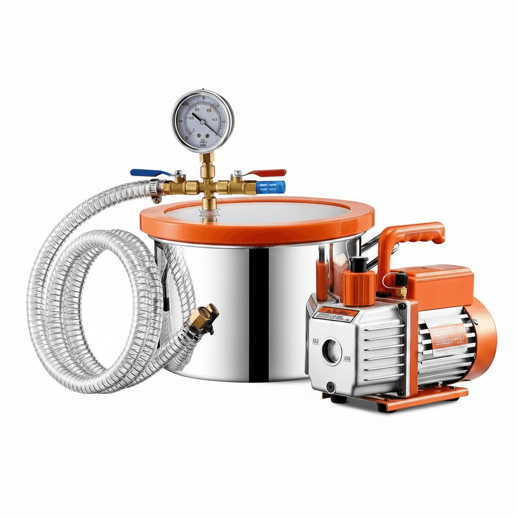 Vacuum Chamber Kit for Degassing Resin & Silicone | 1.5-5 Gallon Capacity | 3.5 CFM Pump