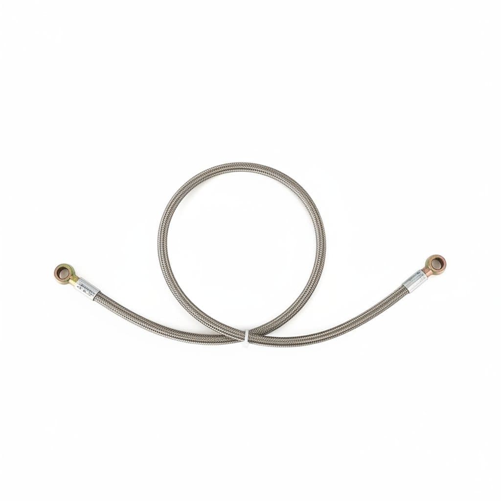 High-Temperature PTFE Fuel Line Hose | 8-12mm | 0-90° Bend | Braided Engine Oil Pipe