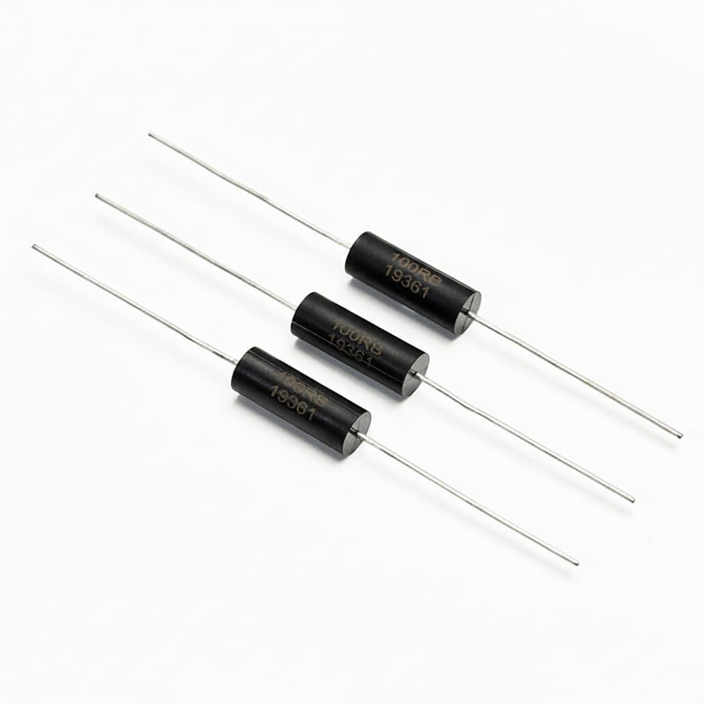 High precision 0.25W EE style resistor with 0.1% tolerance and low temperature coefficient, ideal for sampling circuits.
