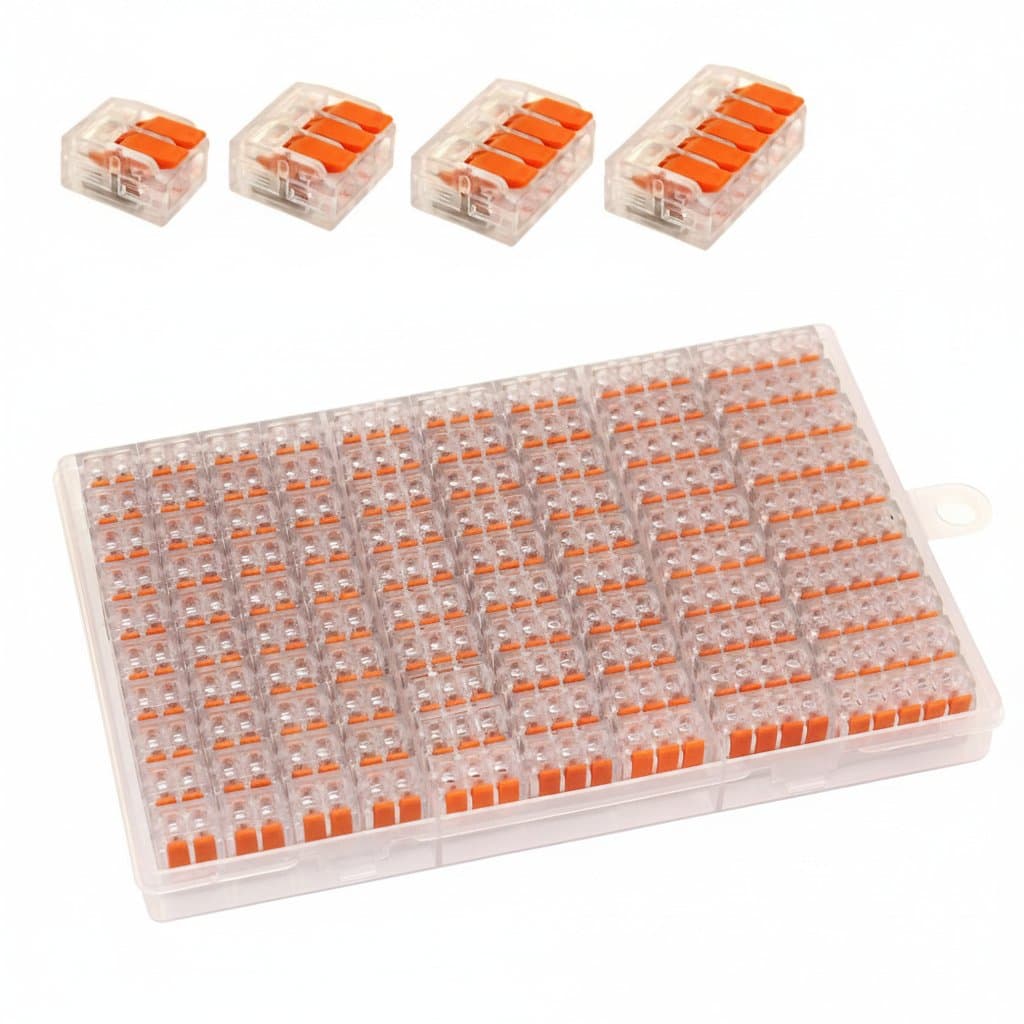 Lever Wire Connectors | 20 & 90-Piece Assortment | Quick-Connect Terminal Blocks - Image 1