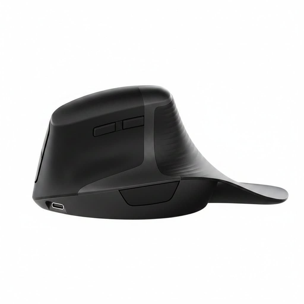 Ergonomic Wireless Mouse | Rechargeable USB & Type C | Instant Desktop Return Key