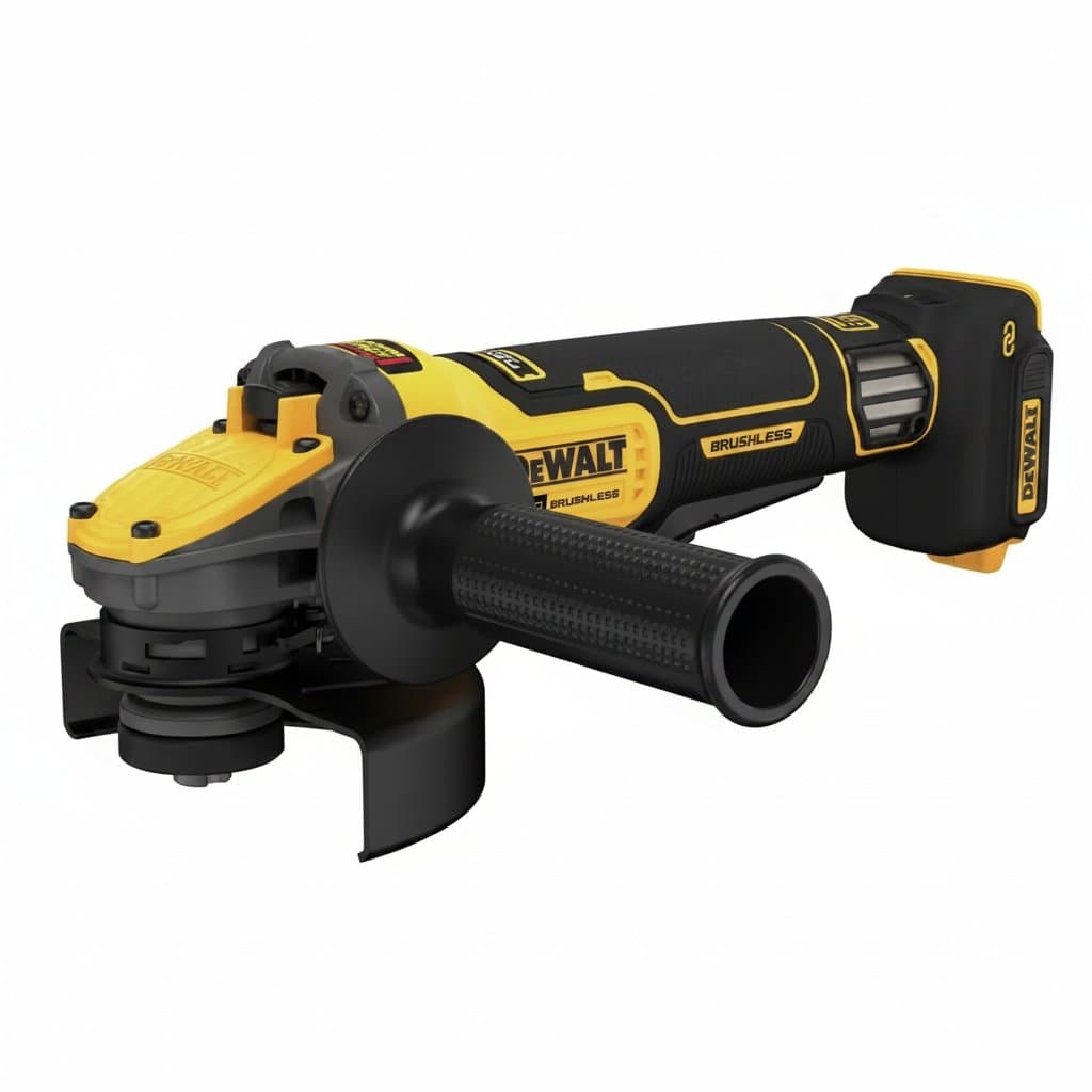DEWALT FLEXVOLT ADVANTAGE 20V MAX Angle Grinder tool only, showing paddle switch and 4-1/2-inch to 5-inch grinding wheel.