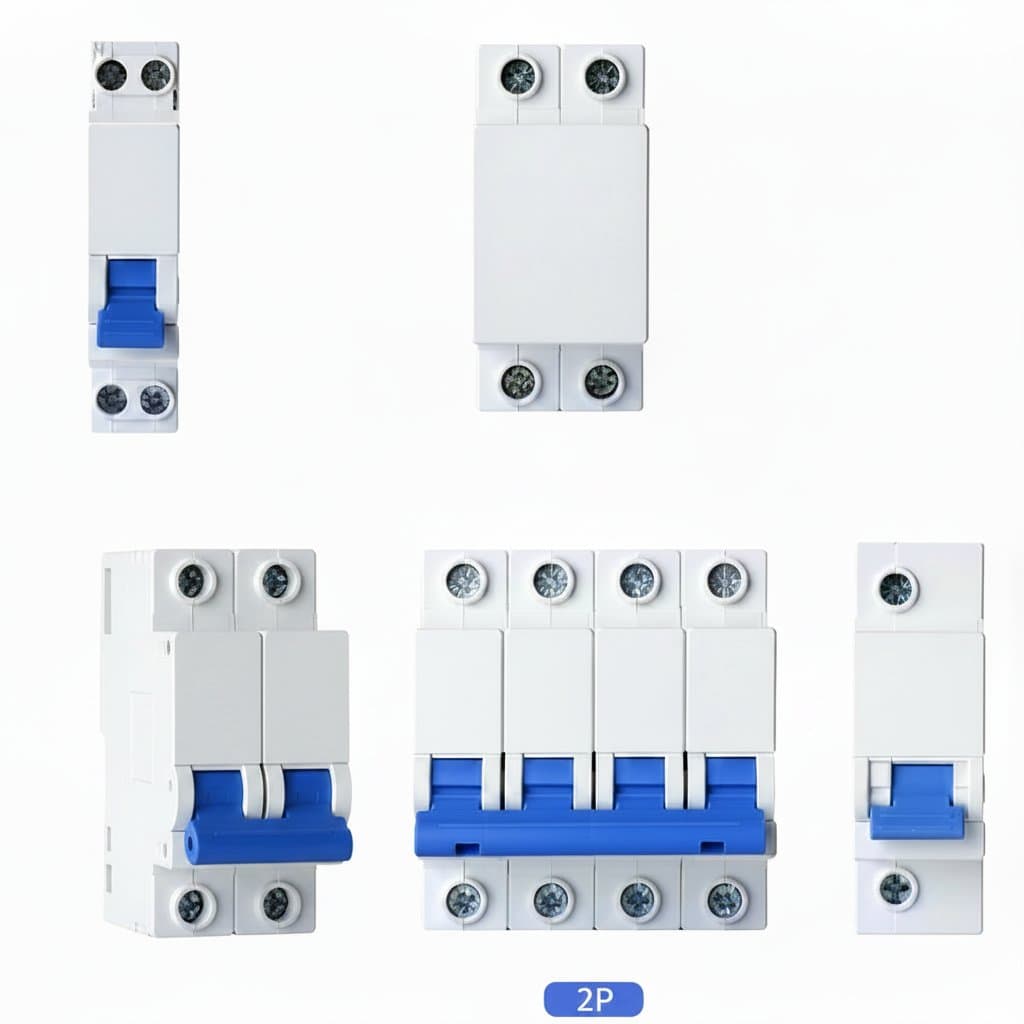 CHINT NXB-63 miniature circuit breaker for household and industrial electrical panels, DIN rail mounted with clear amperage markings.