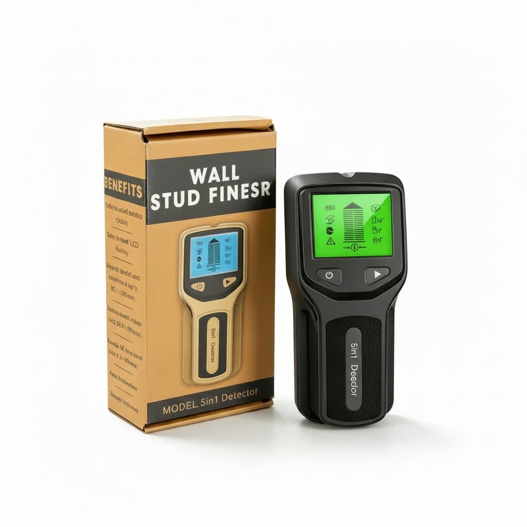 Digital Stud Finder | 5-in-1 Wall Scanner for Wood, Metal, AC Wires | Pipe & Cable Detection