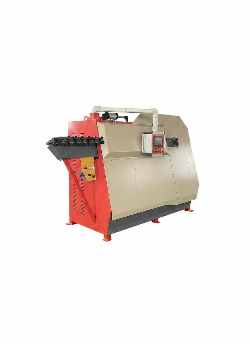 High Efficiency CNC Rebar Stirrup Bending Machine with automatic straightener and cutter for 4-16mm steel bars.