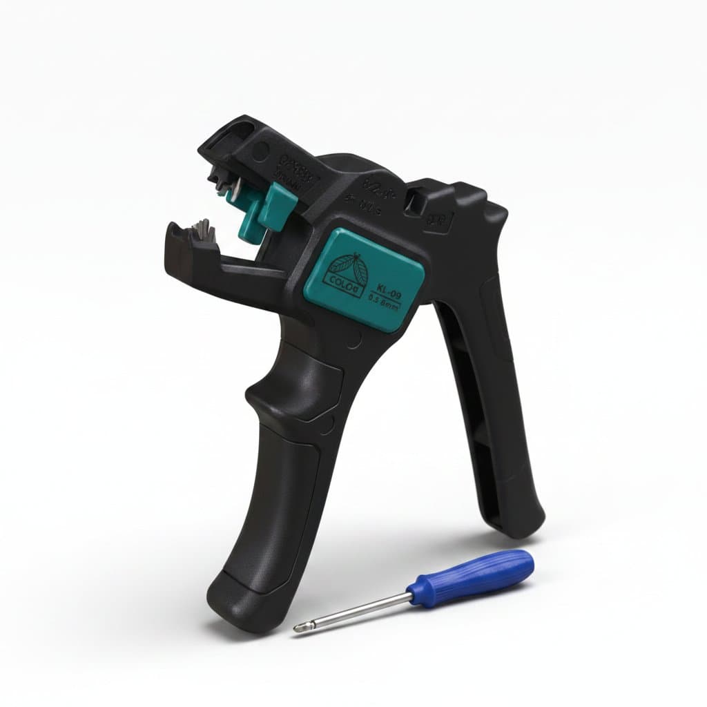 Automatic Wire Stripper & Cutter | Duckbill Design | Adjustable Length for Flat & Round Wire