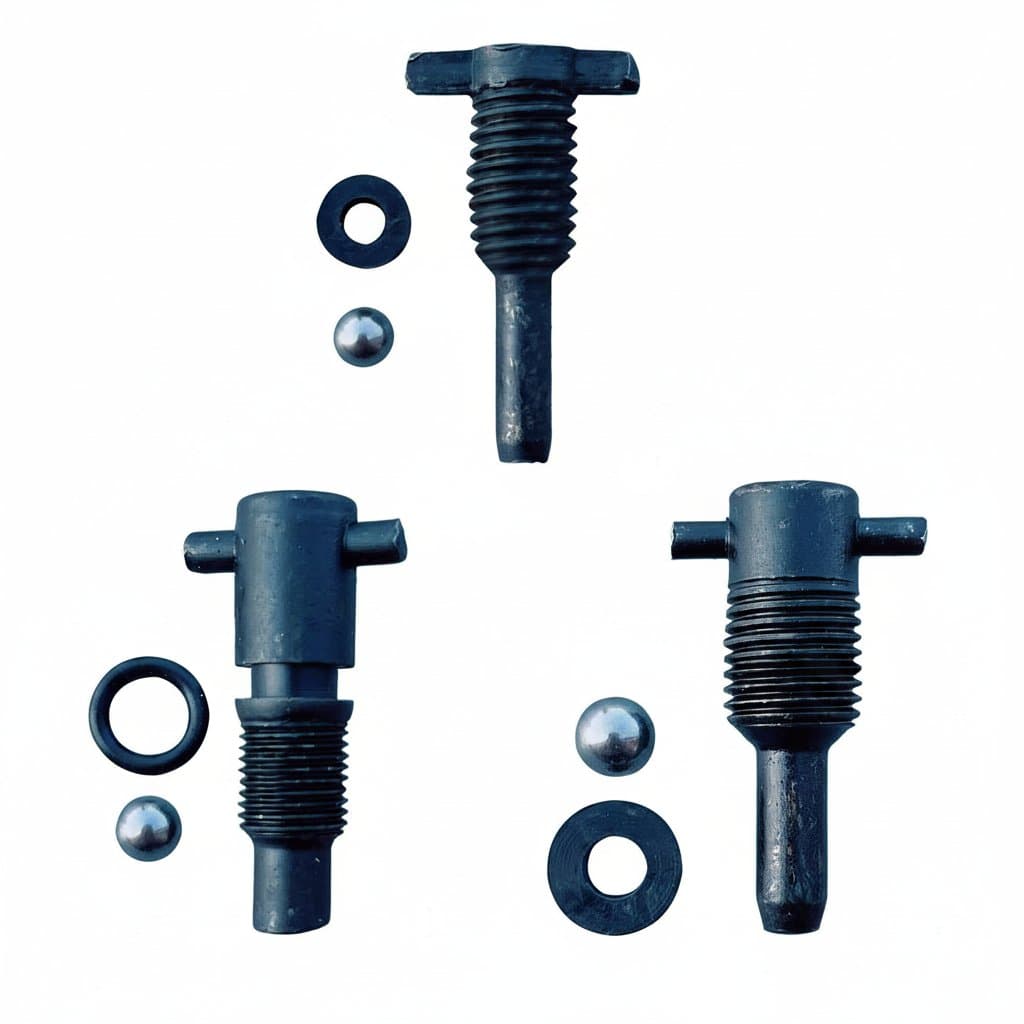 Heavy-duty hydraulic jack oil release valve and seal spare parts for vertical jacks, ensuring stable performance and easy maintenance.