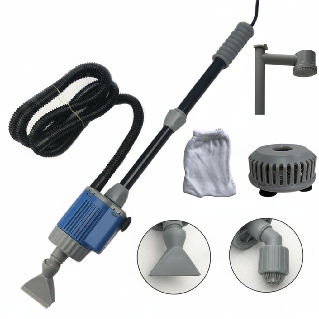 Aquarium Gravel Cleaner & Water Changer | 20W/28W Siphon Pump | All-in-One Tank Maintenance Tool