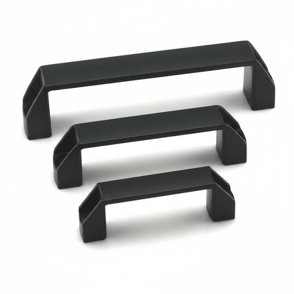 Cabinet Handles & Knobs | 90-180mm Hole Distance | Concise Black Wardrobe Door Hardware