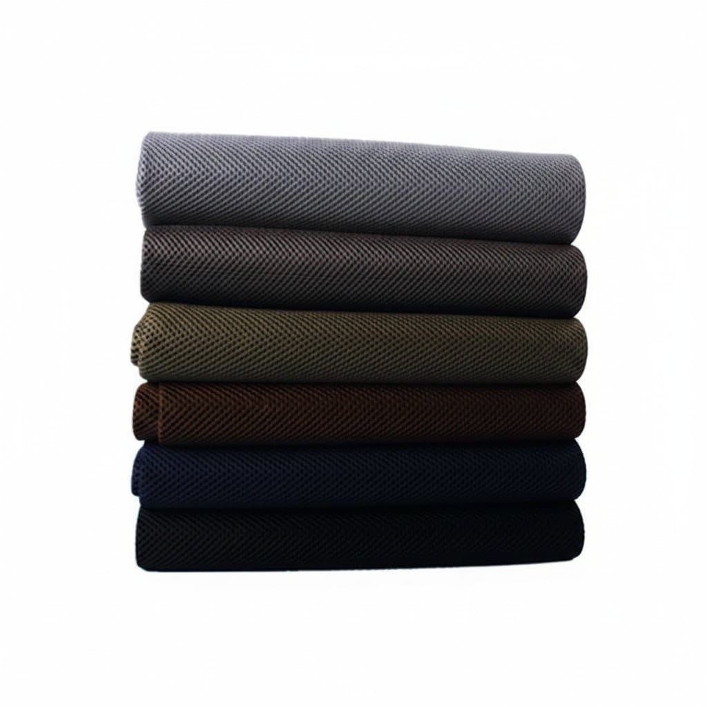 Cordura Fabric Speaker Mesh rolls in various colours, showing product variants.