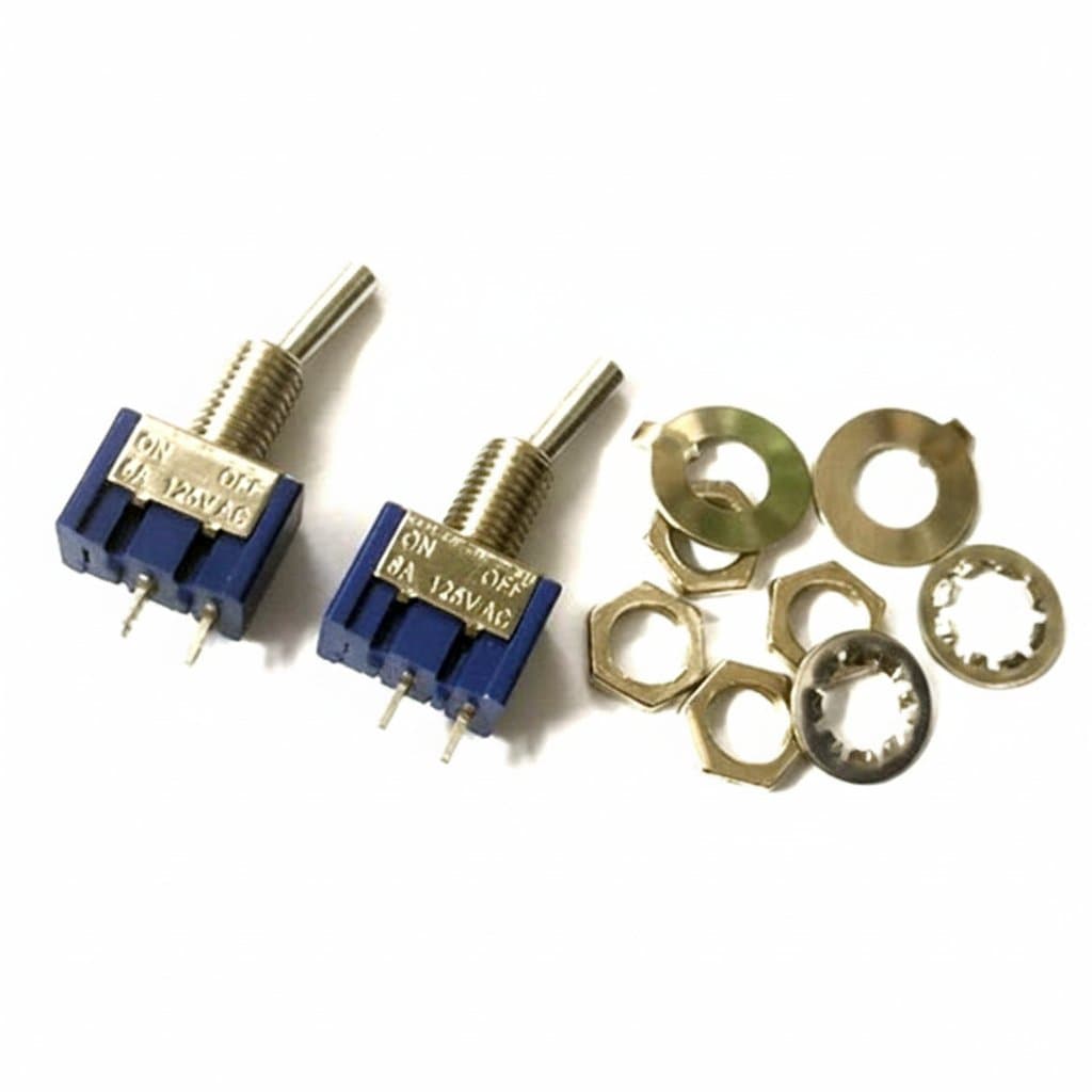 2 Pin SPST ON-OFF 2 Position 6A 250VAC Mini Toggle Switches MTS-101 - Image 1