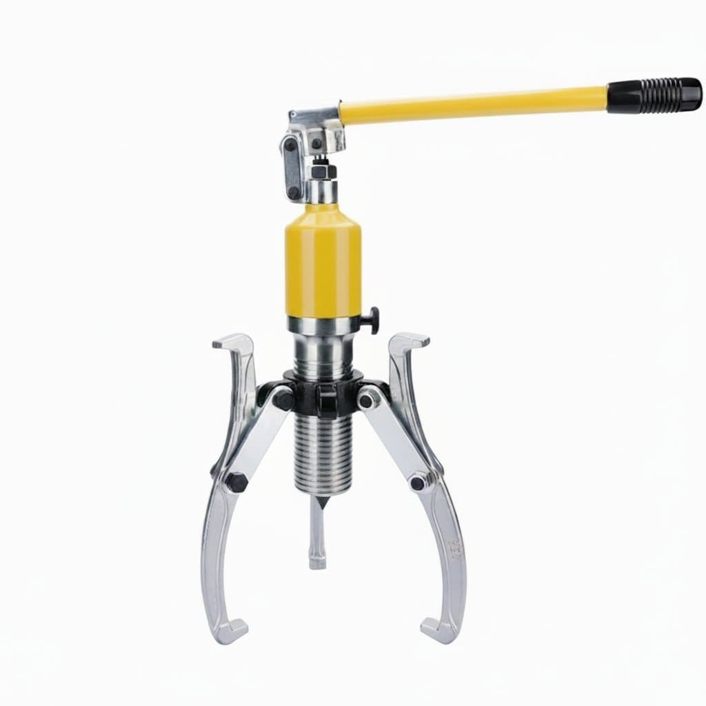 Professional 5 to 15 ton hydraulic gear puller with interchangeable 2 and 3 jaw sets for removing bearings and pulleys