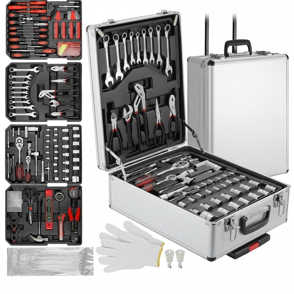 799-Piece Professional Tool Set | Socket Wrenches & Hand Tools | Rolling Case for Home Repair