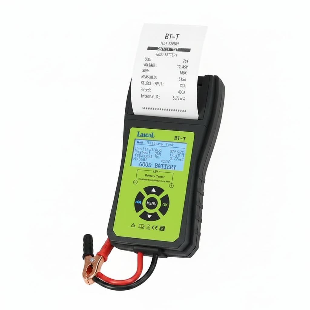 12V Battery Tester with Printer | Automotive Diagnostic Tool | Fast Print Test Results