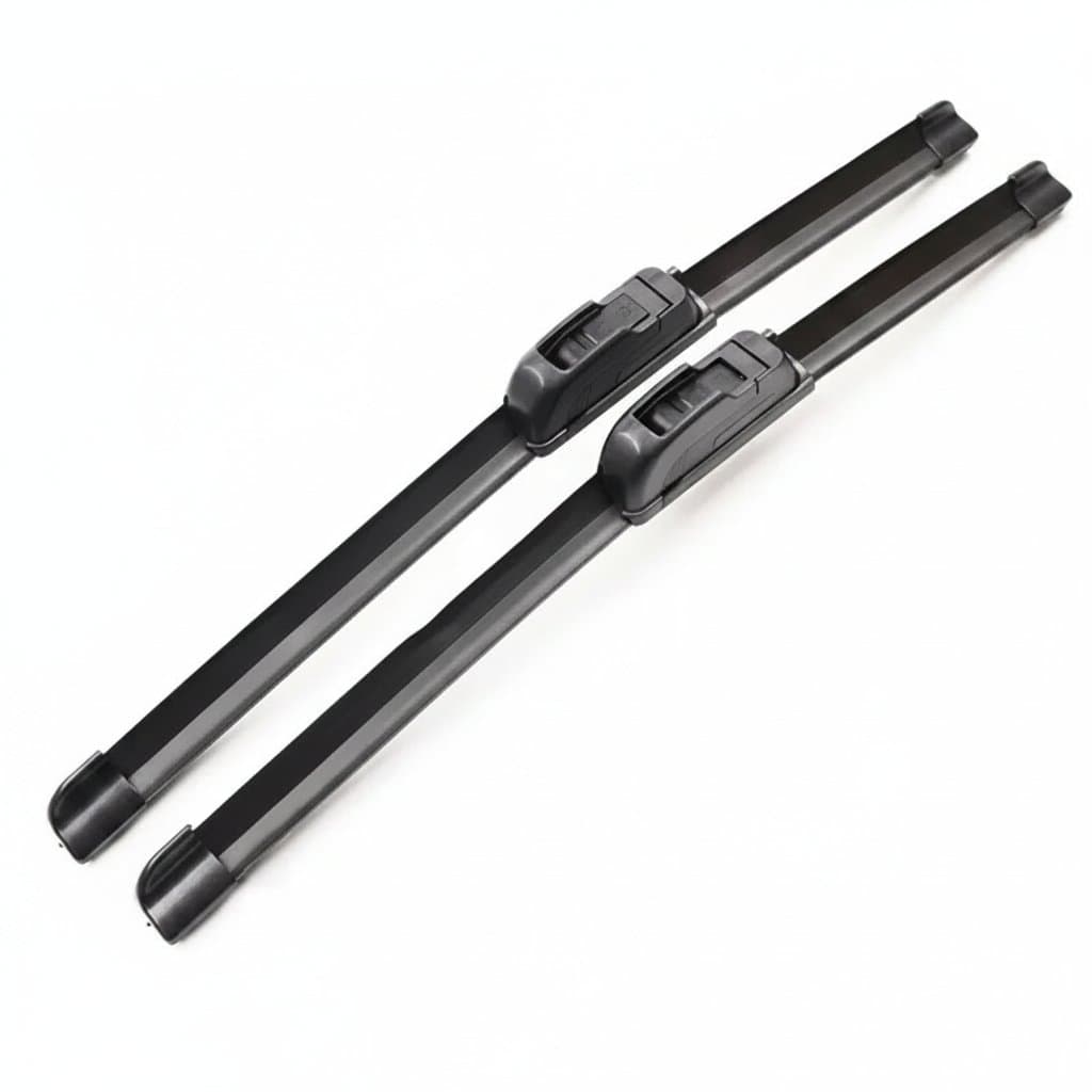 Frameless U-shaped windshield wiper blades, including a 26 inch wiper blade, designed for universal soft rubber car wipers.