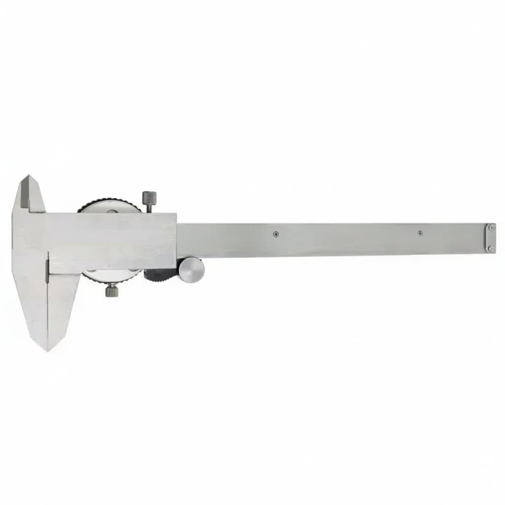 A Shahe dial Vernier caliper, a precise measurement tool with 0.02mm accuracy, useful for measuring small parts or a brake caliper.
