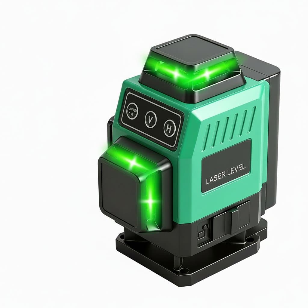 Laser Level | Green Beam Self-Leveling | 16 Lines, 360° Horizontal and Vertical - Professional Grade Tool
