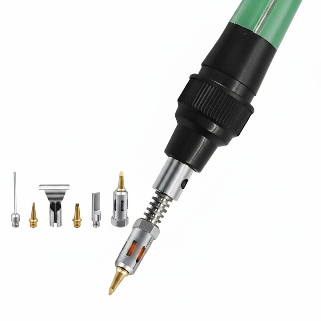 Professional portable gas soldering iron with heat-resistant tip, ideal for welding, soldering, and household repair tasks.