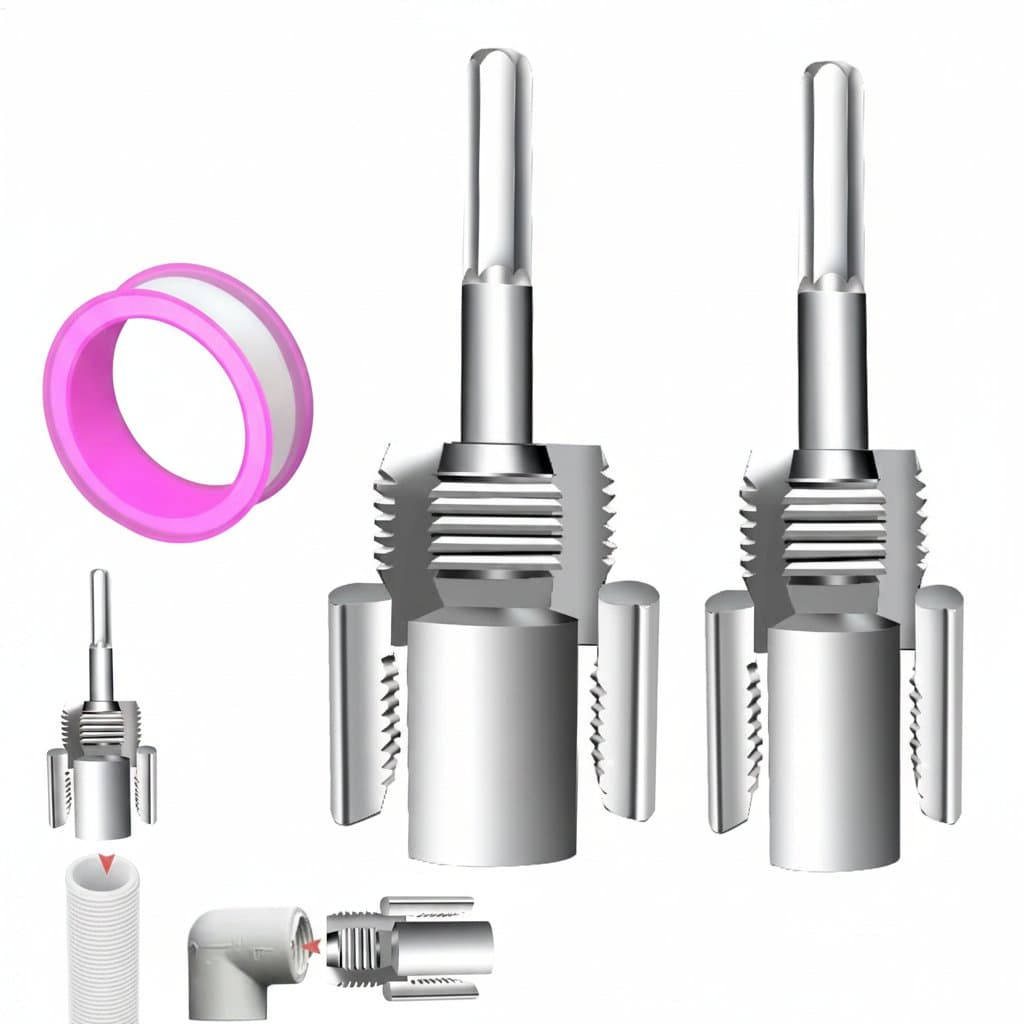 Pipe Thread Cutting Tool Integrated Internal & External Pipe Threading Tool Electric Drill Compatible PVC Pipe Threader Kit - Image 1