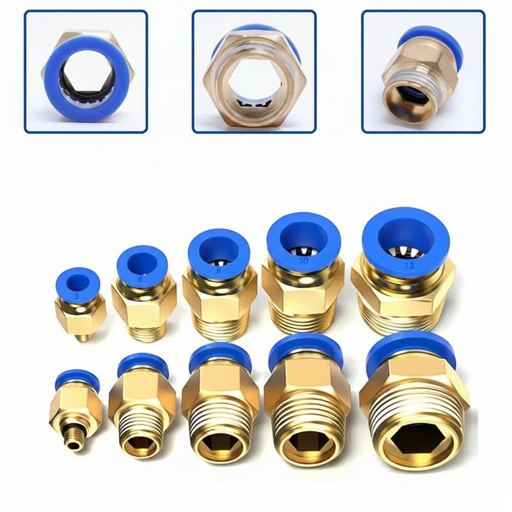 Pneumatic Fittings Kit | 10-50 PCS | 4-12mm & 1/8 Thread | Air Tool Connectors - Image 1