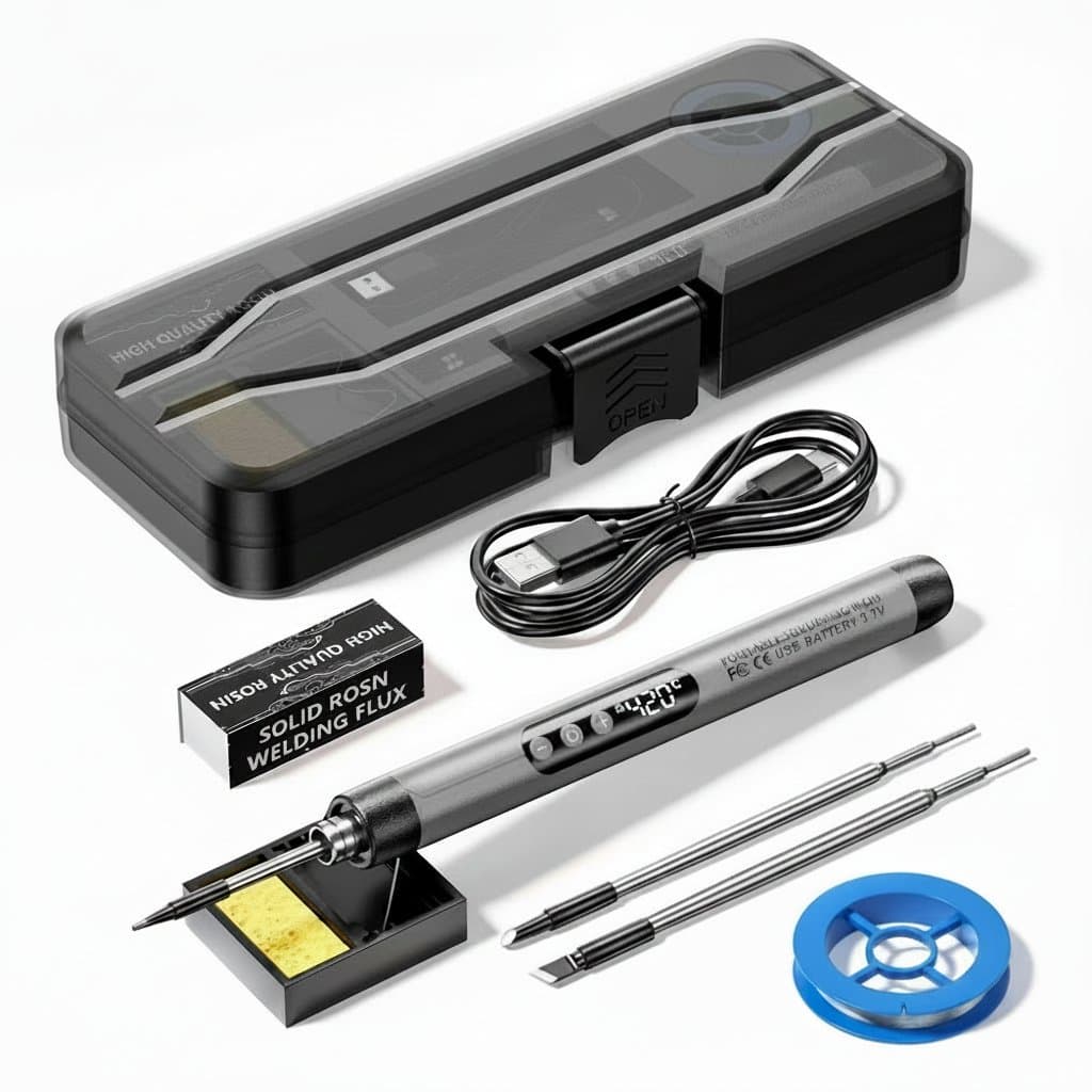 USB-C Soldering Iron | Mini Digital Display | Adjustable 5V 8W for Electronics