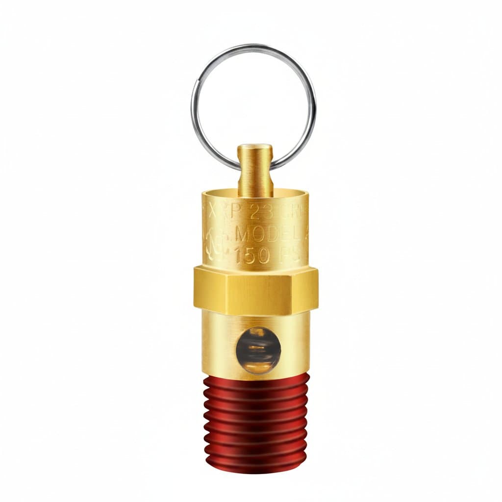 Brass Air Compressor Safety Valve | 1/4 NPT | 200 PSI Pressure Relief & Check Valve