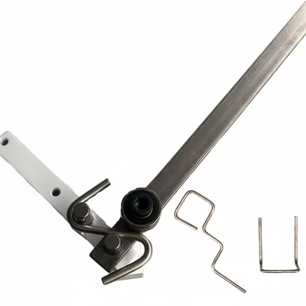 Rafford manual rebar bender tool for 1-10mm iron, steel, and copper wire, featuring a durable steel construction for forming angles and fishhooks.