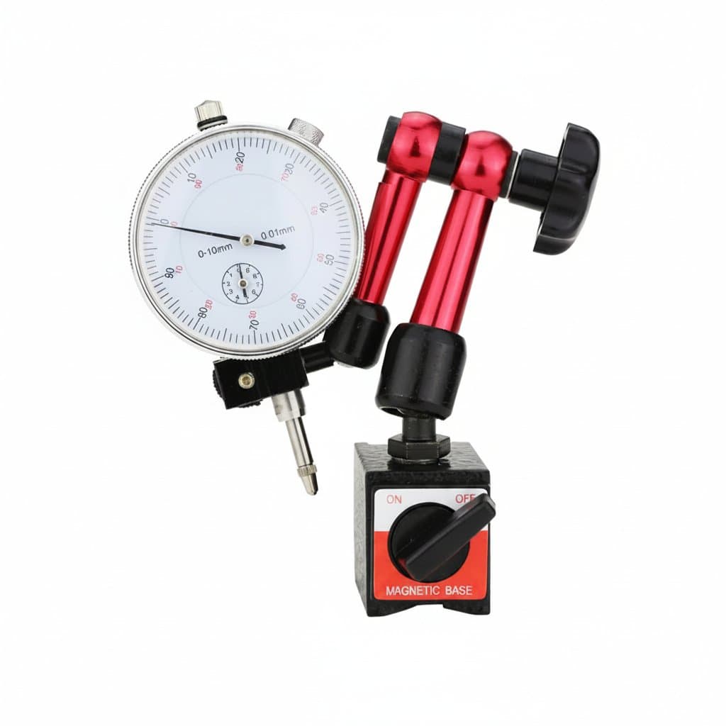 Magnetic Base for Dial Indicators | Universal Mount for Gauges & Comparators | Industrial Measurement Stand - Professional Grade Tool