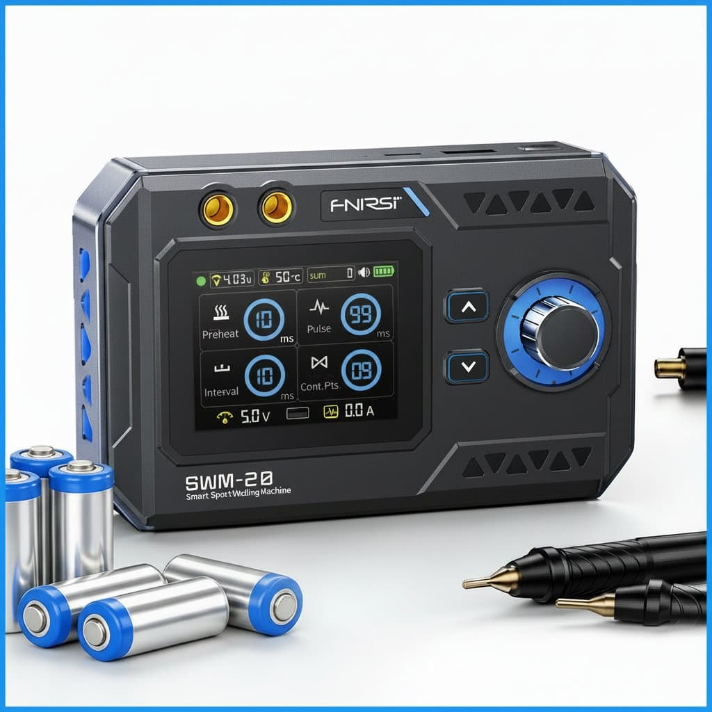 Portable Spot Welder | Double Pulse Battery Welding Machine | 1200A Output for 0.1-0.5mm Nickel Strip