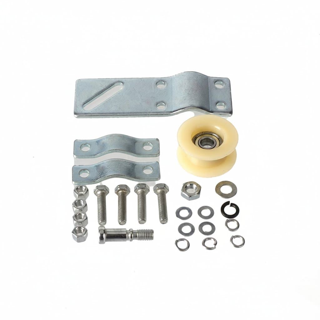 Motorcycle chain tensioner roller kit for 66/80cc motorized bicycles, includes adjuster pulley for 2-stroke pitbike engines.