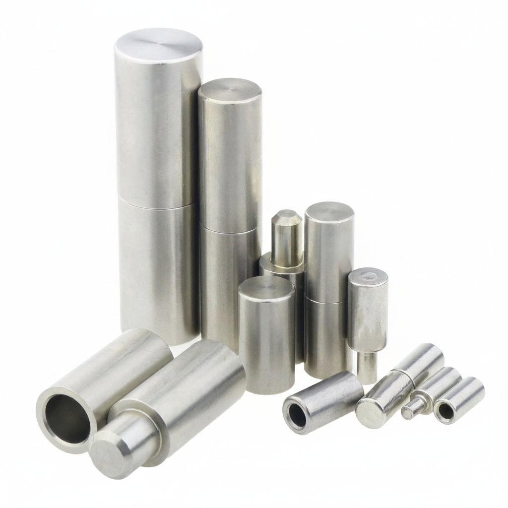 Stainless steel door shaft with welded hinged cylindrical design, available in multiple sizes including 25x90mm, 20x80mm, 10x37mm, and 8x32mm for removal door applications.
