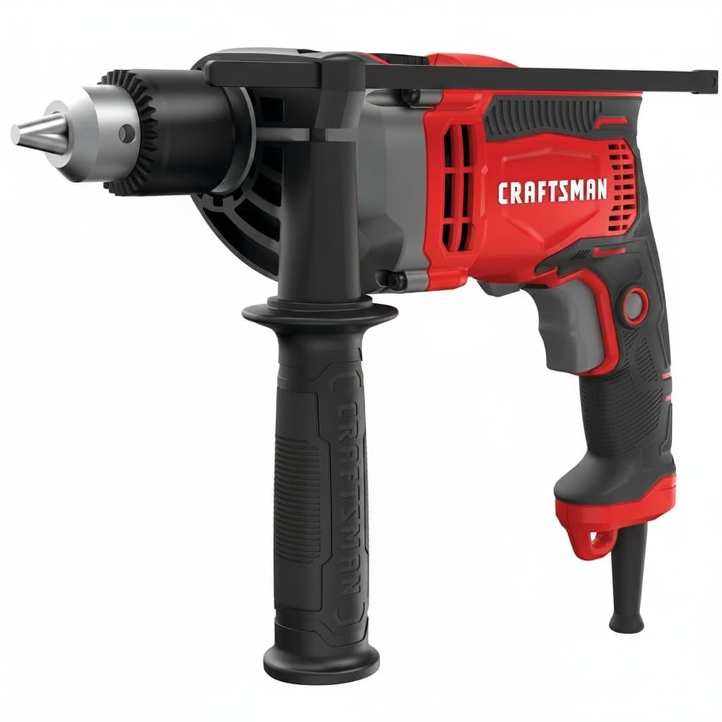 Professional-grade 1/2-inch hammer drill with 7 amp motor, ideal for heavy-duty construction and DIY projects requiring high torque.