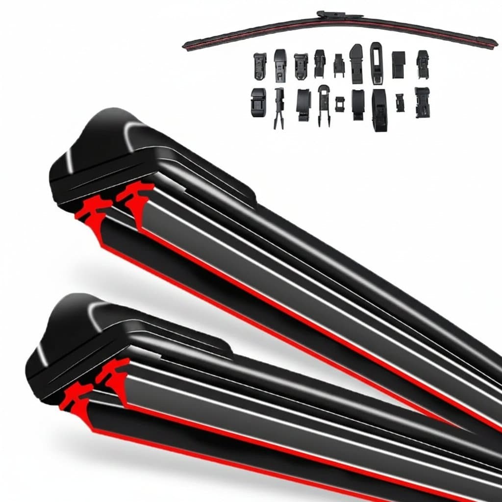 A pair of 26 inch wiper blades for Mercedes Benz C-Class W203, W204, W205, C180, C200, C220, C250, C300 models.