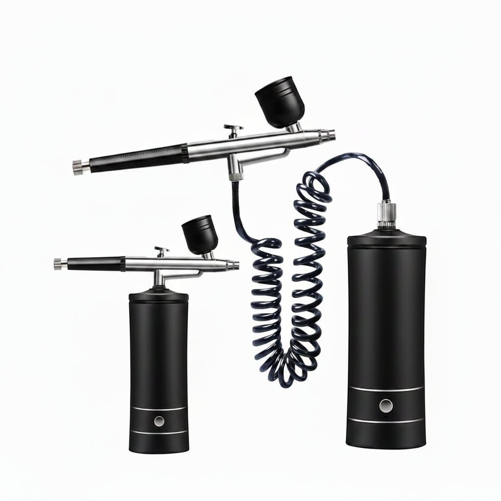 Portable Airbrush Paint Sprayer Kit, complete and ready for use.