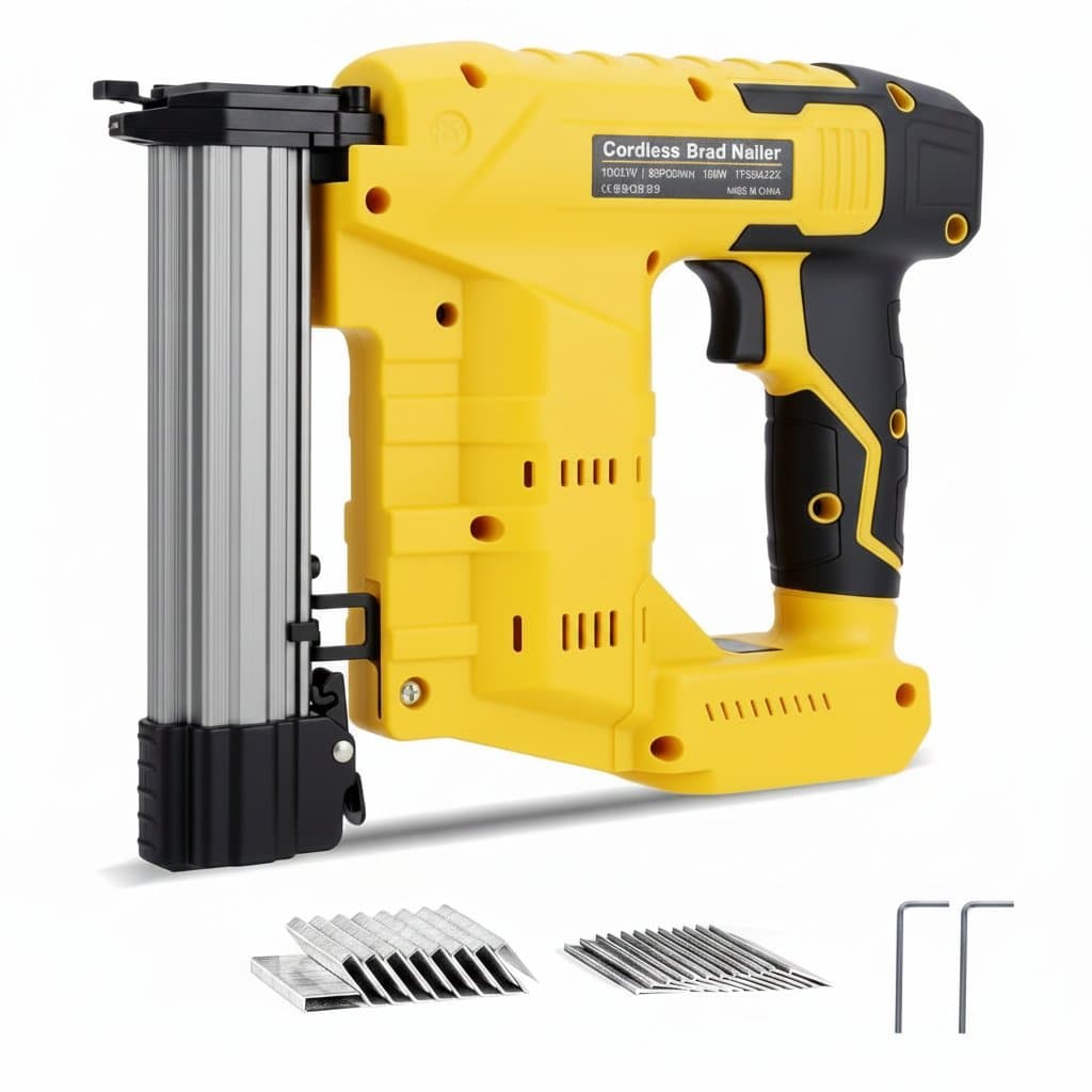 20V Cordless Brad Nailer | 2-in-1 Battery Powered Nail Gun for Woodworking | Adjustable Depth & Compatible Battery - Image 1