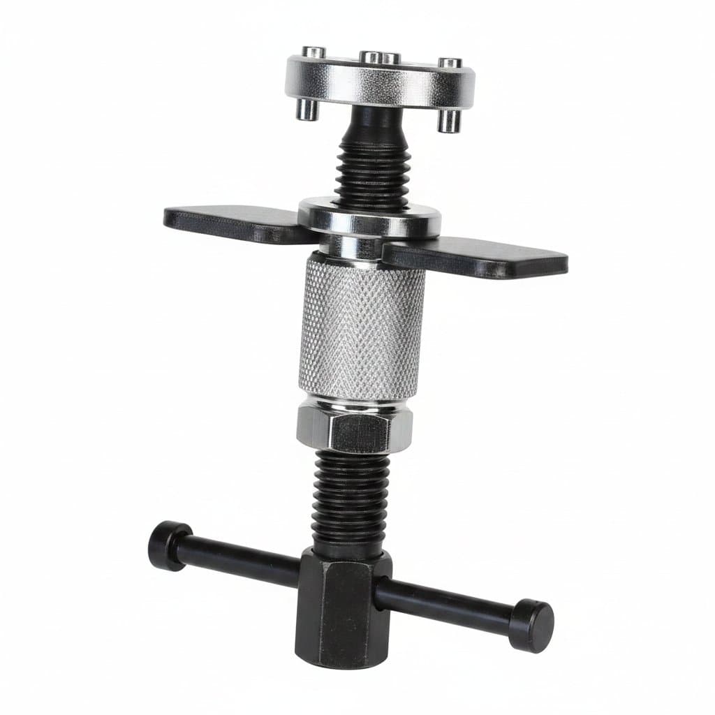 A 3-piece set of silver car auto wheel cylinder disc brake pad caliper separator tools for brake pads and rotors.