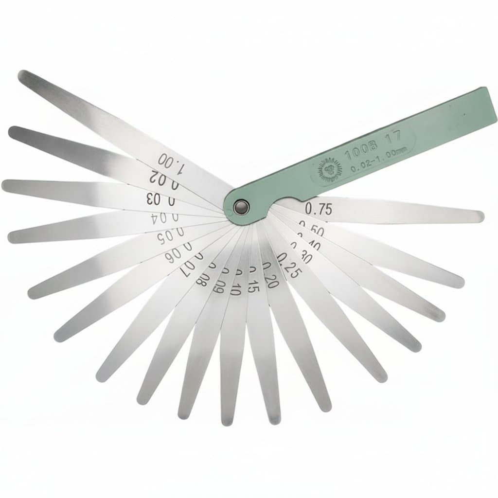 17-Blade Feeler Gauge Set | Metric 0.02-1.00mm Thickness | Engine Valve & Spark Plug Gap Tool